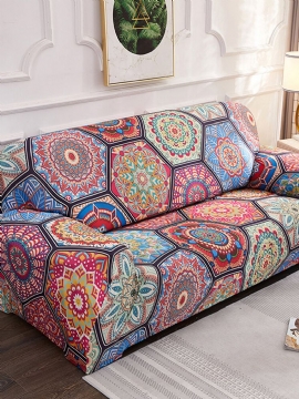 1/2/3/4 Seter Elastisk Stretch Sofa Lenestoltrekk Sliptrekk Bohemian Pattern All-inclusive Sofatrekk