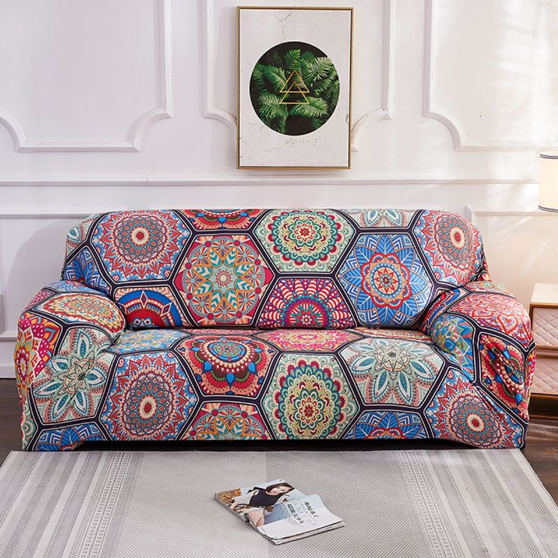 1/2/3/4 Seter Elastisk Stretch Sofa Lenestoltrekk Sliptrekk Bohemian Pattern All-inclusive Sofatrekk