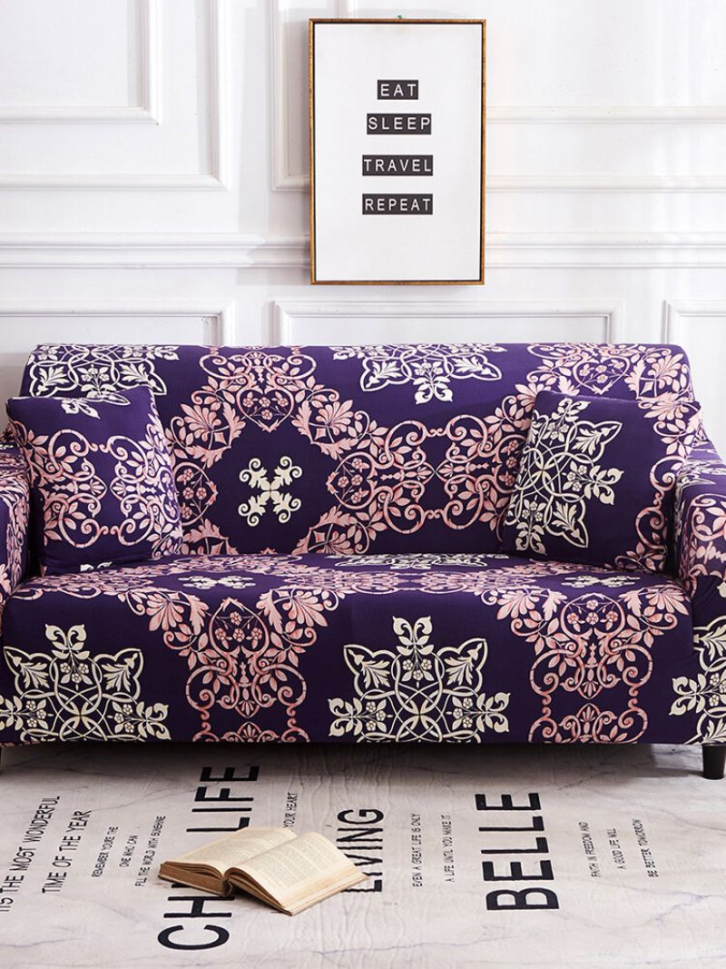 1/2/3/4 Seter Violet Home Myk Elastisk Sofatrekk Easy Stretch Slipcover Protector Couch