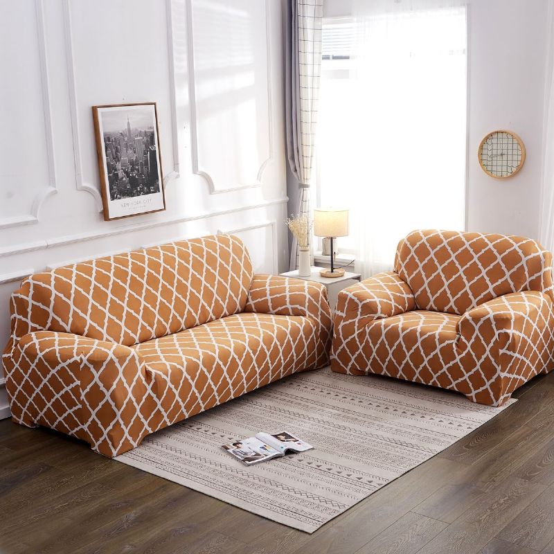 1/2/3/4 Seters Elastisk Sofatrekk Slipcover Sofa Stretch Floral Couch Protector Stoltrekk