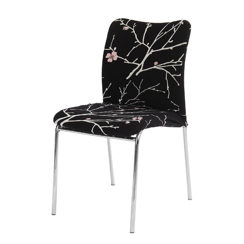 1 Stk Flerårig Blomst Trykt Universal Stretch Stoltrekk Hjem Bryllup Stol Slipcover Dekor