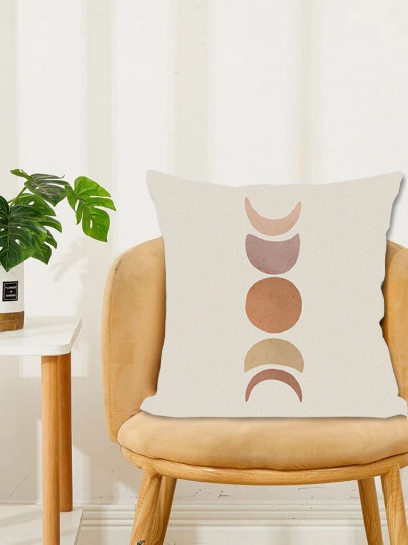 1 Stk Moon Enkel Utskrift Putetrekk Home Decor Sofa Stue Bil