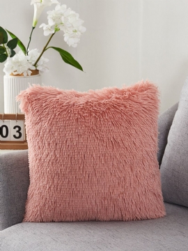 1 Stk Solid Putetrekk Lang Plysj Dekorativ Sete Sofa Embrace Home Decor