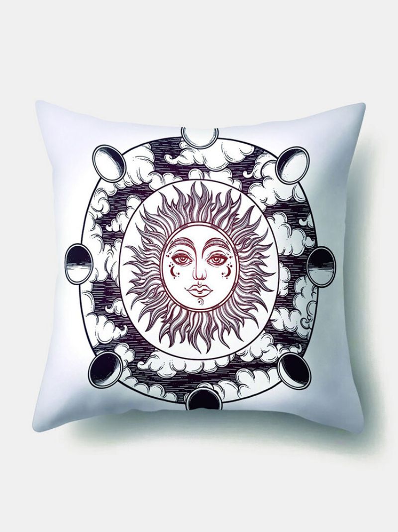 1 Stk Sun Moon Mandala Mønster Putetrekk Hjemdekorasjon Planeter