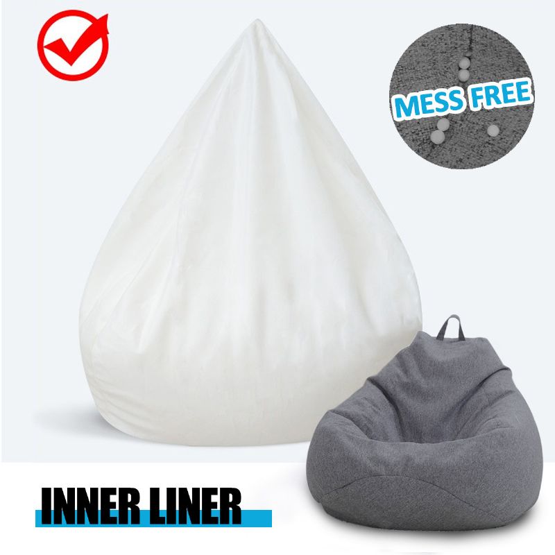 100*120cm L Bean Bag Liner Myk Bag Stoler Sofa Sofatrekk Innendørs Lazy Lounger For Voksne Barn