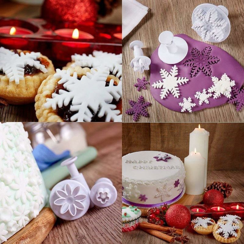 114 Stk Fondant Cutter Cookie Cake Stempel Plast Form Craft Diy 3d Sugarcraft Kjøkkentilbehør Kakedekoreringsverktøy