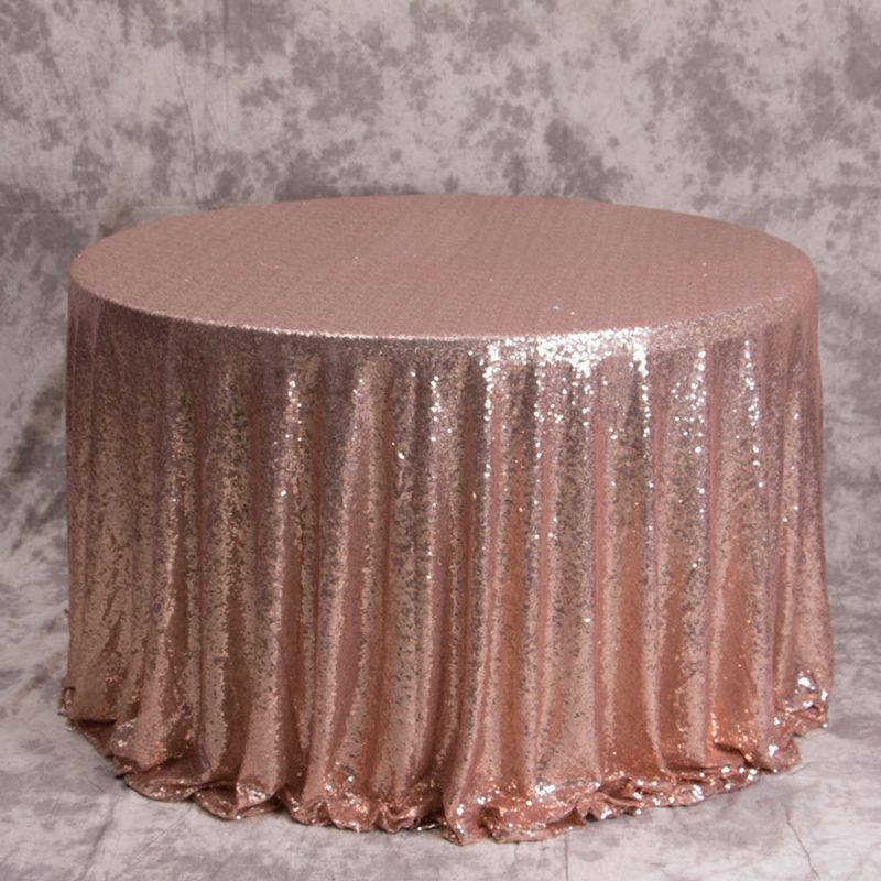 12x120 Tommer Sparkly Rose Gold Shine Paljett Duk Middag Bryllupsfest Dekor