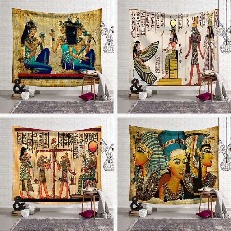 130*150/200*150 cm Ancient Egypt Portrettstil Vegghengende Billedvev Hjemmeinnredning Polyester