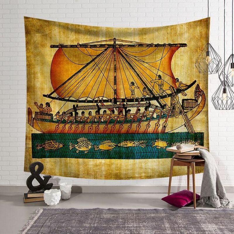 130*150/200*150 cm Ancient Egypt Portrettstil Vegghengende Billedvev Hjemmeinnredning Polyester