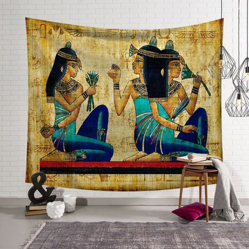 130*150/200*150 cm Ancient Egypt Portrettstil Vegghengende Billedvev Hjemmeinnredning Polyester