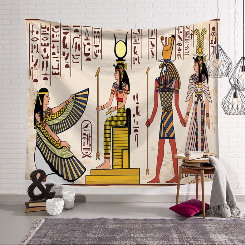 130*150/200*150 cm Ancient Egypt Portrettstil Vegghengende Billedvev Hjemmeinnredning Polyester