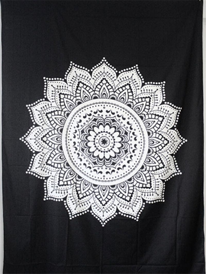 210x148cm Bohemsk Sengeteppe Indisk Etnisk Mandala Vegghengende Hippieteppe Sovesal Dekor