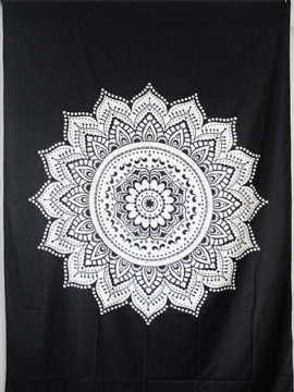 210x148cm Bohemsk Sengeteppe Indisk Etnisk Mandala Vegghengende Hippieteppe Sovesal Dekor