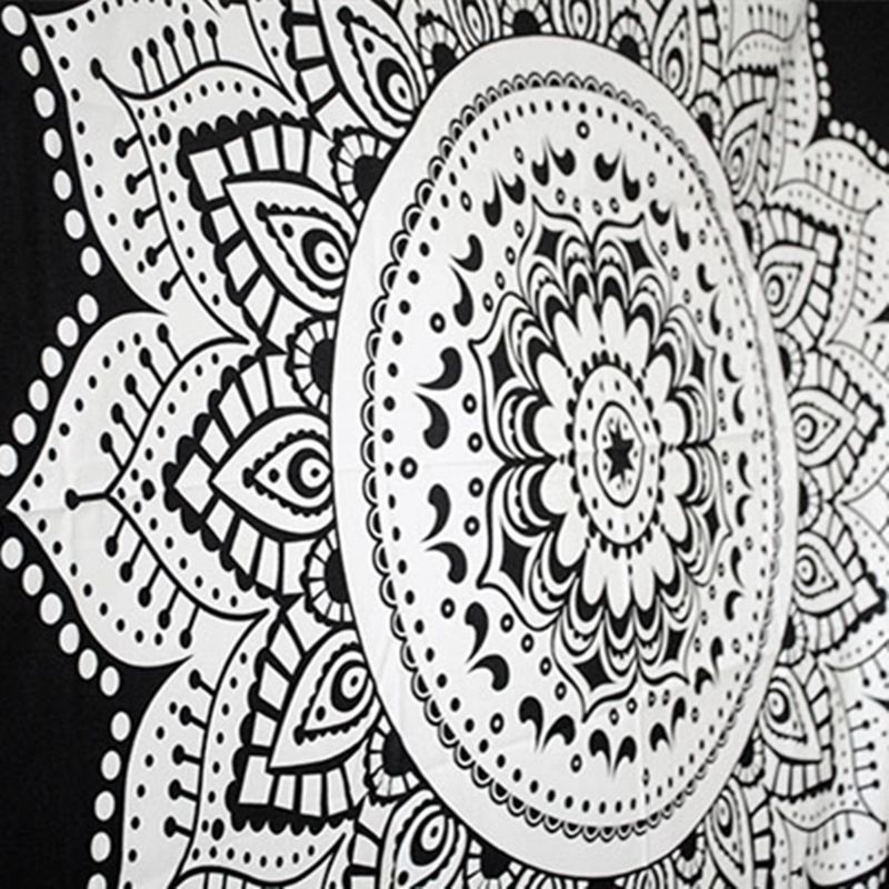 210x148cm Bohemsk Sengeteppe Indisk Etnisk Mandala Vegghengende Hippieteppe Sovesal Dekor