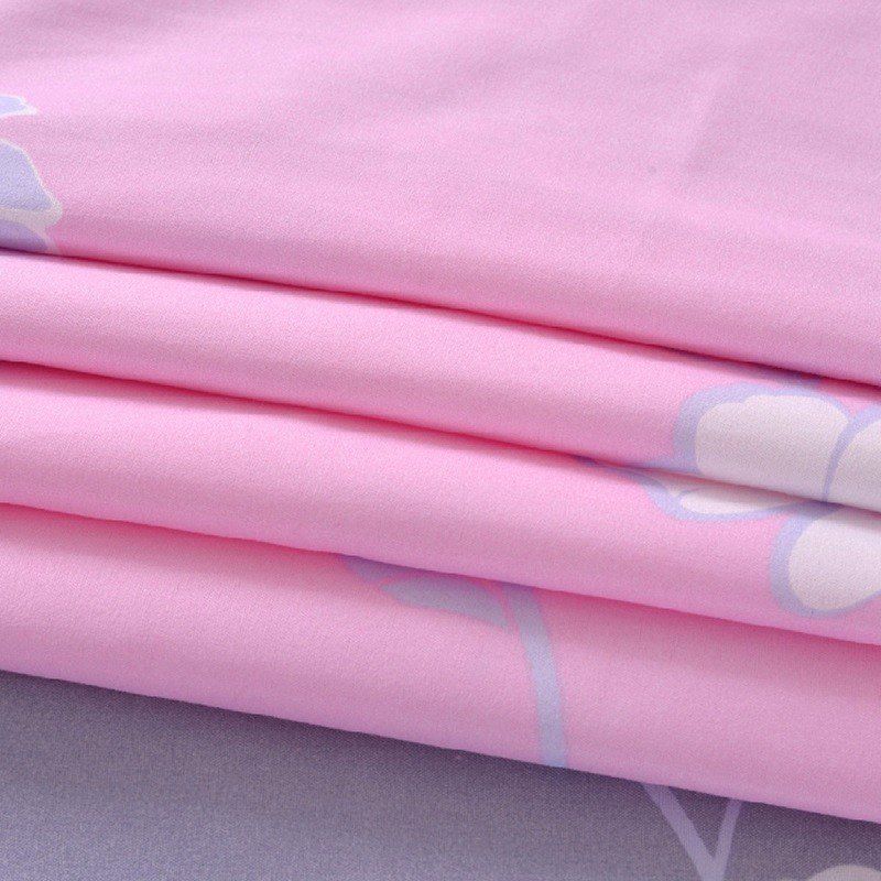 3/ 4 Stk Pink Flower Reactive Printing Sengetrekk Enkel Twin Queen Size Sengesett