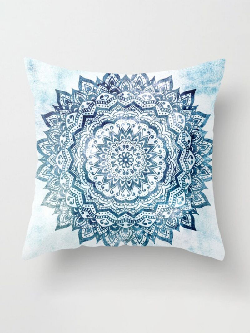 45cm Mandala Bomull Lin Utskrift Putetrekk Hjem Bil Sofa