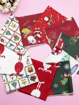 5/10 Stk Cartoon Christmas Series Twill Bomullsstoff Diy Håndlaget Patchwork Systoff