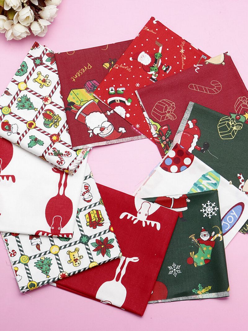 5/10 Stk Cartoon Christmas Series Twill Bomullsstoff Diy Håndlaget Patchwork Systoff