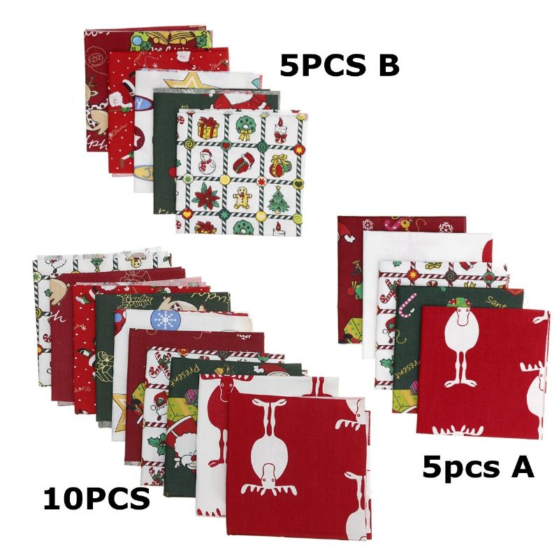 5/10 Stk Cartoon Christmas Series Twill Bomullsstoff Diy Håndlaget Patchwork Systoff