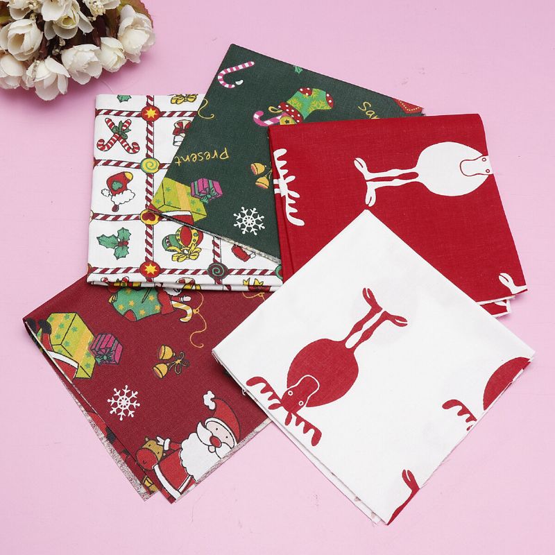 5/10 Stk Cartoon Christmas Series Twill Bomullsstoff Diy Håndlaget Patchwork Systoff