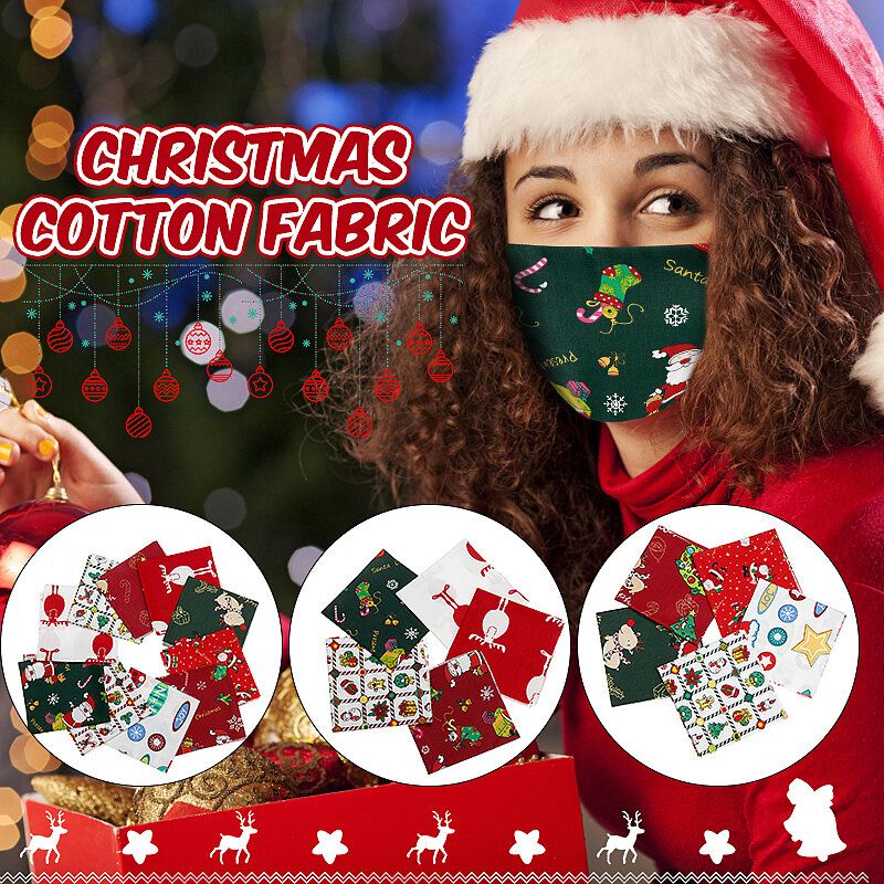 5/10 Stk Cartoon Christmas Series Twill Bomullsstoff Diy Håndlaget Patchwork Systoff