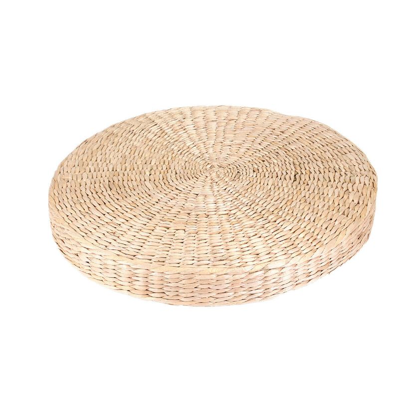 50 X 6 cm Tykk Rund Puff Tatami Naturlig Halm Meditasjonsmatte Pute Gulv Yoga Wicker Mat