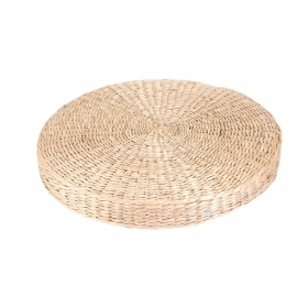 50 X 6 cm Tykk Rund Puff Tatami Naturlig Halm Meditasjonsmatte Pute Gulv Yoga Wicker Mat