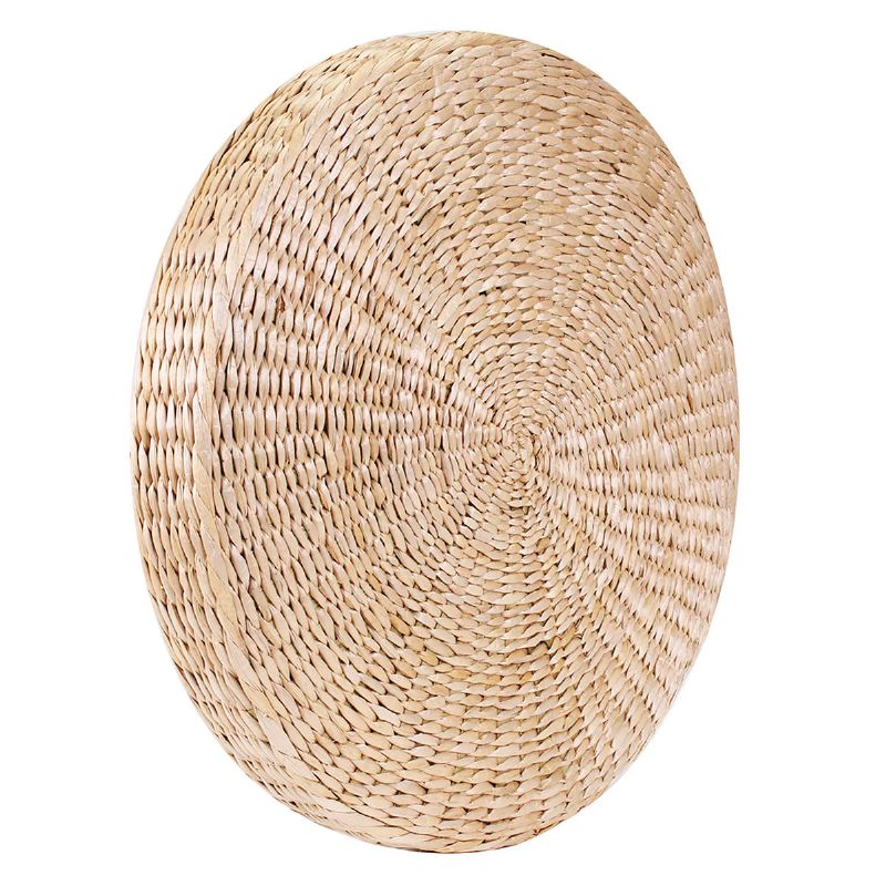 50 X 6 cm Tykk Rund Puff Tatami Naturlig Halm Meditasjonsmatte Pute Gulv Yoga Wicker Mat