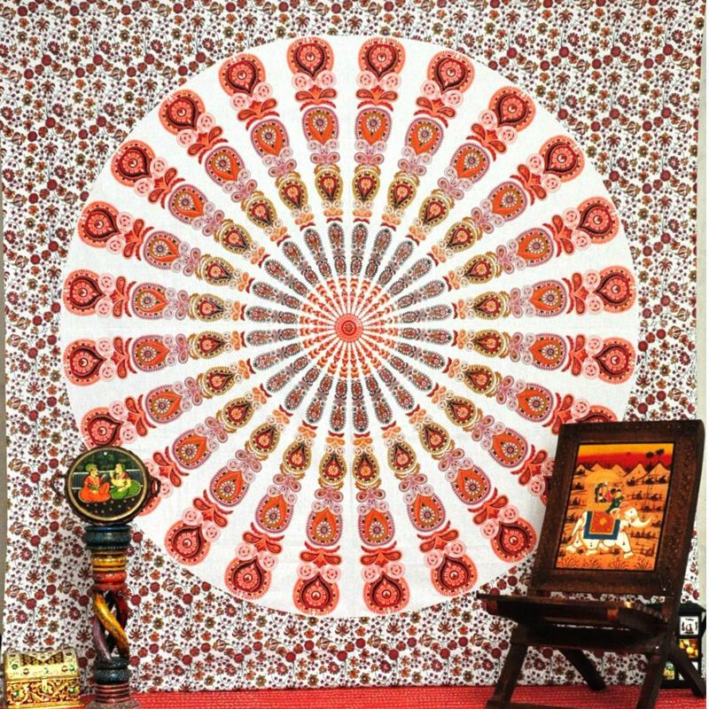 59x83 Tommer Bøhmisk Stil Tynn Chiffon Strand Yogahåndkle Mandala Rektangel Laken Billedvev