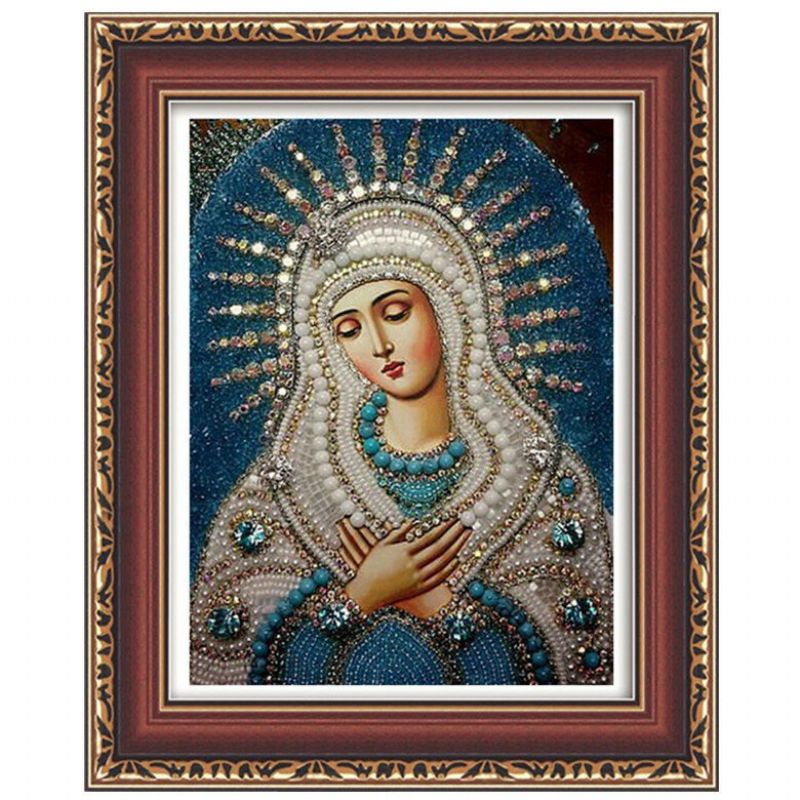 5d Rund Diamantmaleri Diy Korssting Home Decor Diamantbroderi Religiøs Gave