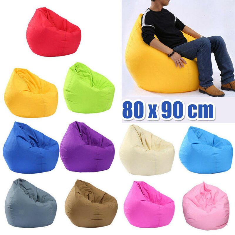 80x90cm Oxford Cloth Bean Bag Stoltrekk For Voksen Hjem Stue Gul Bag