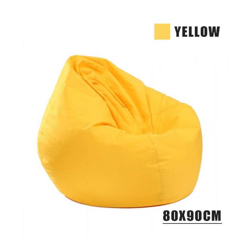 80x90cm Oxford Cloth Bean Bag Stoltrekk For Voksen Hjem Stue Gul Bag