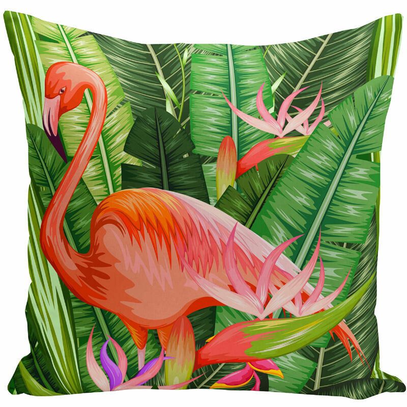 Akvarell Flamingo Putetrekk Hjem Stoff Sofa Modell Rompute