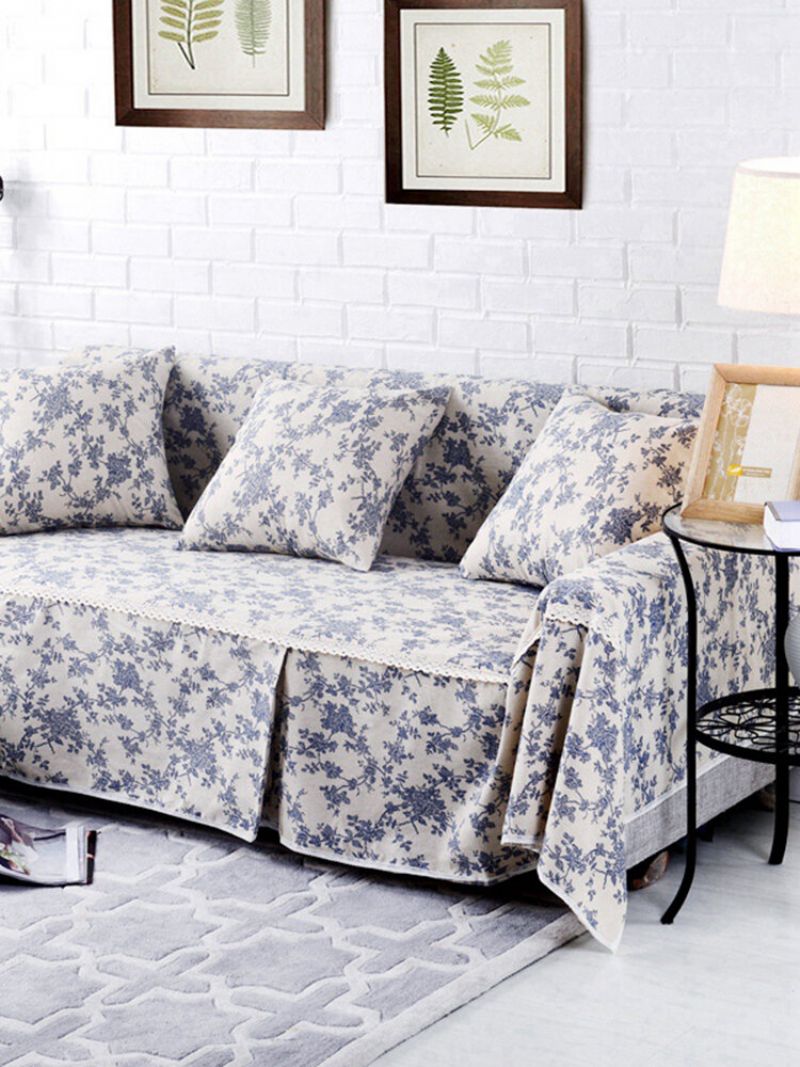 American Style Thicken Cotton Blend 1-4-seters Sofatrekk Sofa Sliptrekk Sofabeskytter Stoltrekk