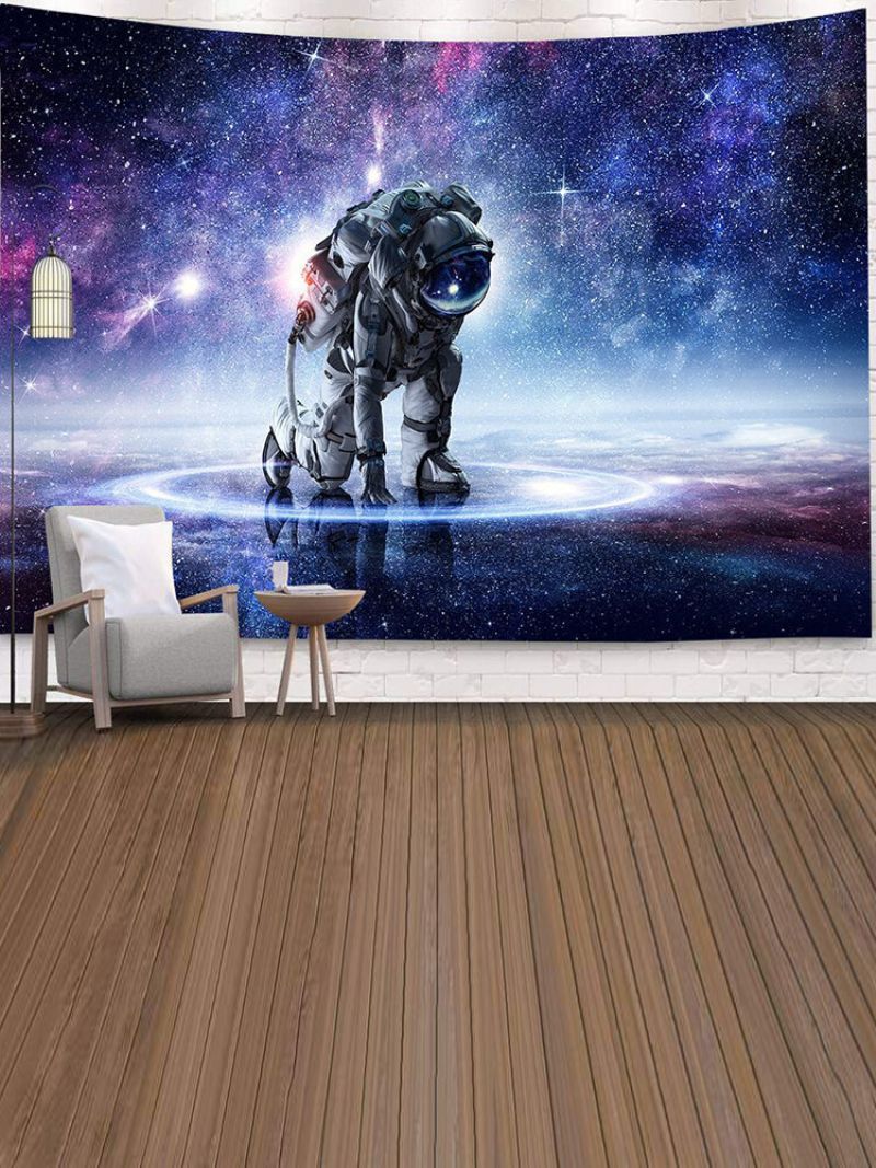 Astronaut Tapestry Wall Art Psykedelisk Soverom Hjem Gardin