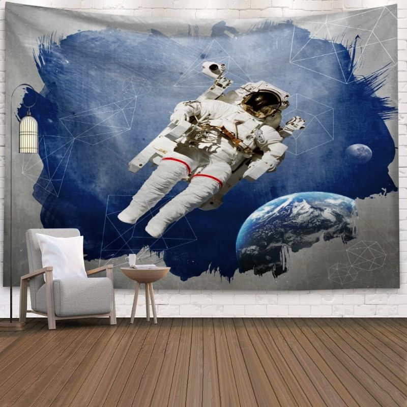 Astronaut Tapestry Wall Art Psykedelisk Soverom Hjem Gardin