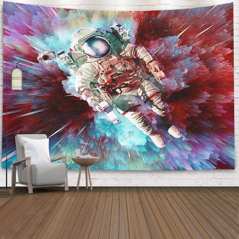 Astronaut Tapestry Wall Art Psykedelisk Soverom Hjem Gardin