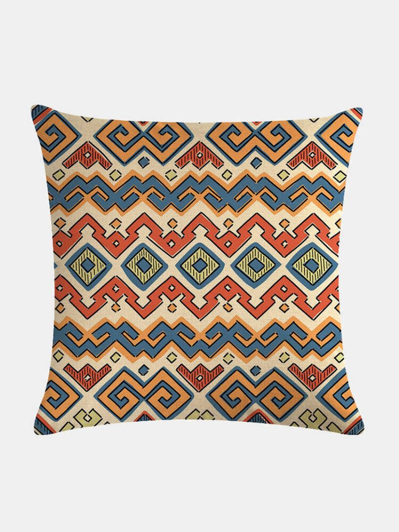 Bohemian Geometrisk Mønster Lin Putetrekk Hjem Sofa Art Decor