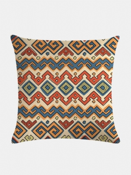 Bohemian Geometrisk Mønster Lin Putetrekk Hjem Sofa Art Decor