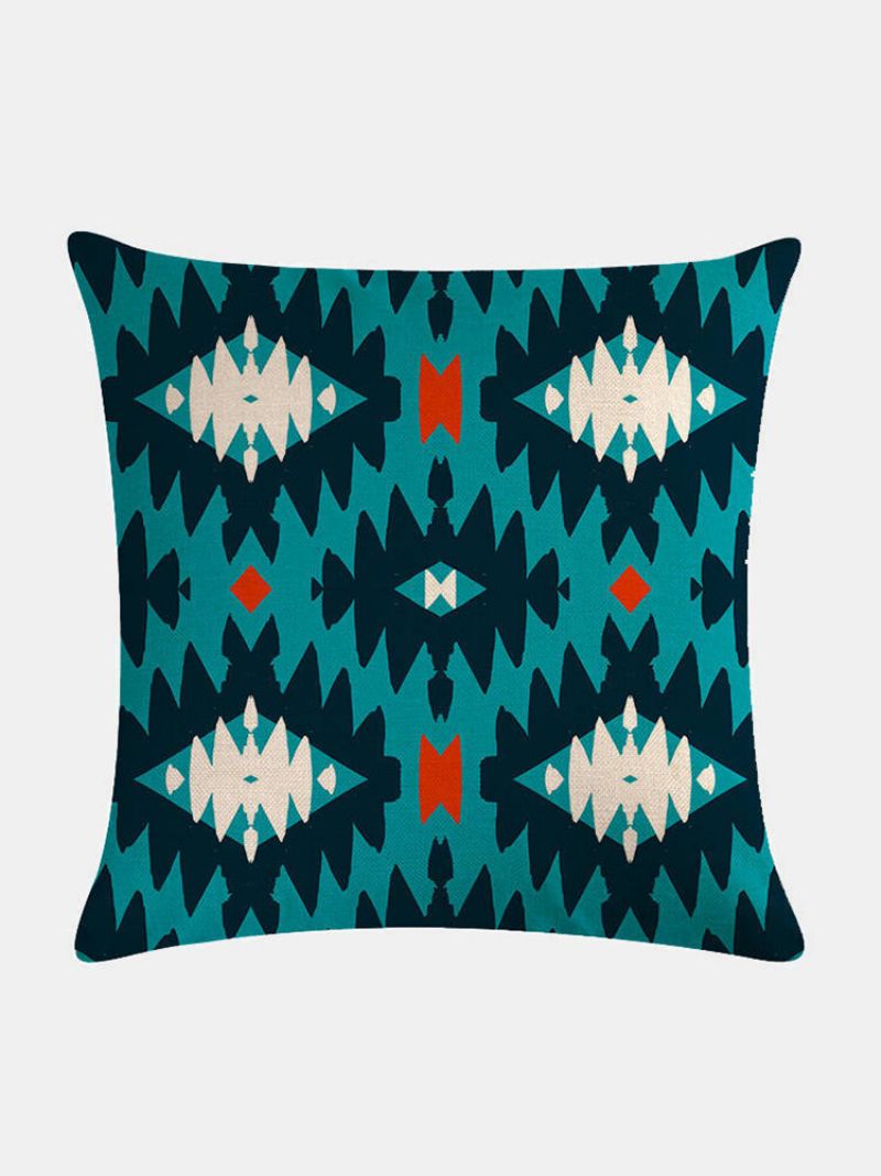 Bohemian Geometrisk Mønster Lin Putetrekk Hjem Sofa Art Decor