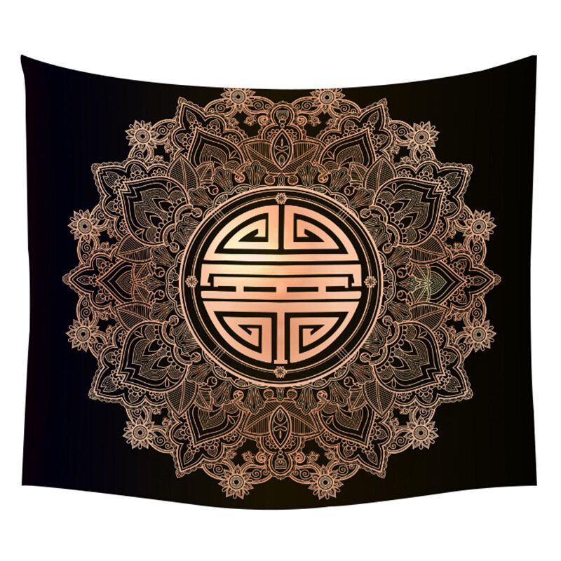 Bohemian Indisk Geometrisk Måne Bakgrunn Vegghengende Billedvev Home Decor Maleri Yogamatte