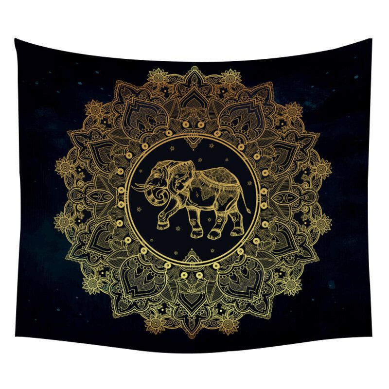 Bohemian Indisk Geometrisk Måne Bakgrunn Vegghengende Billedvev Home Decor Maleri Yogamatte