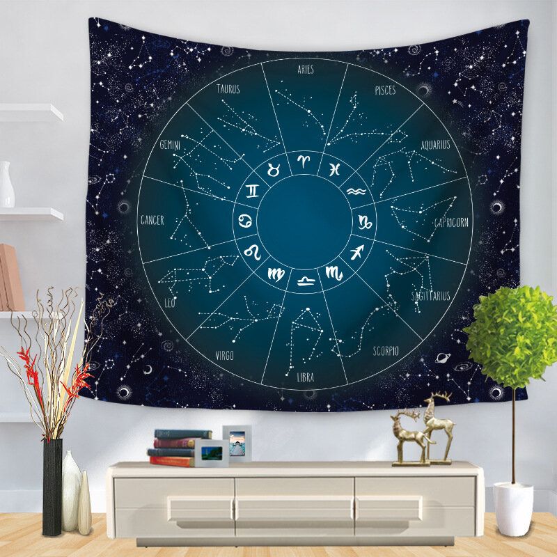 Bohemian Mandala Tarot Constellation Vegghengende Gobeliner Hjem Stue Art Decor Strandhåndklær