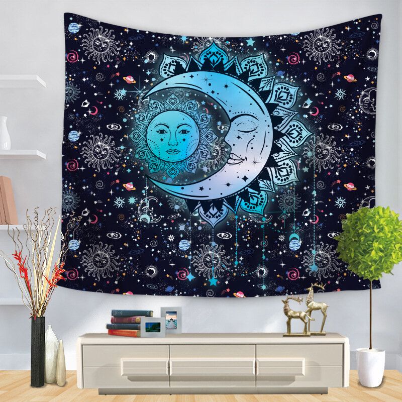 Bohemian Mandala Tarot Constellation Vegghengende Gobeliner Hjem Stue Art Decor Strandhåndklær