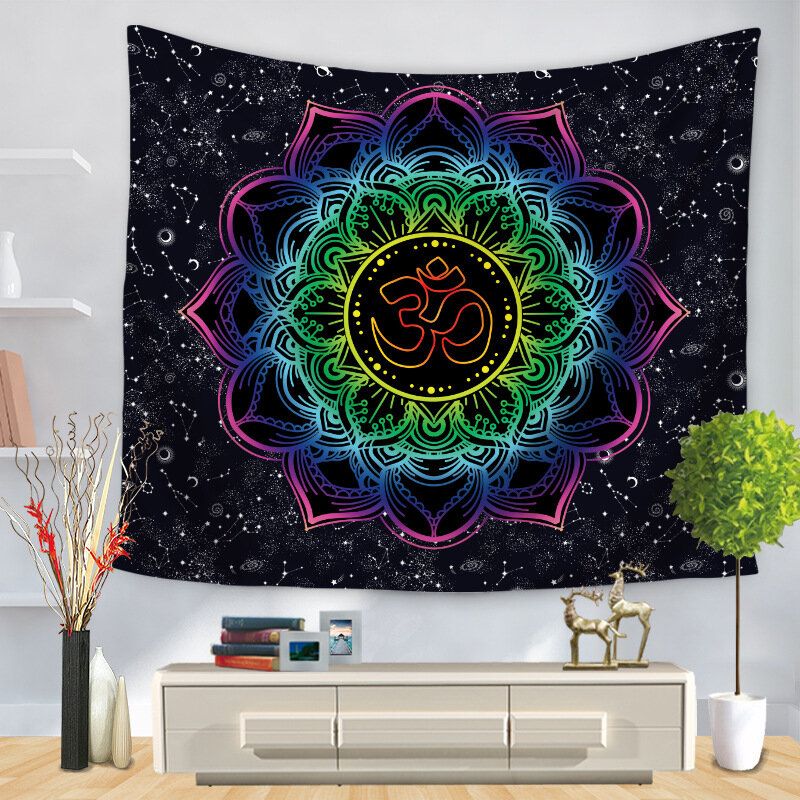 Bohemian Mandala Tarot Constellation Vegghengende Gobeliner Hjem Stue Art Decor Strandhåndklær