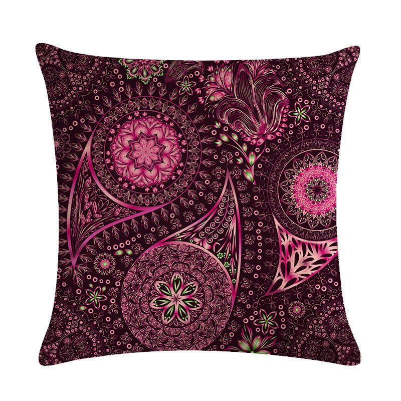 Bohemian Putetrekk Creative Printed Lin Bomulls Hjemmesofa Dekor