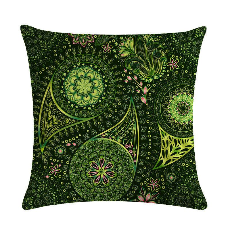 Bohemian Putetrekk Creative Printed Lin Bomulls Hjemmesofa Dekor