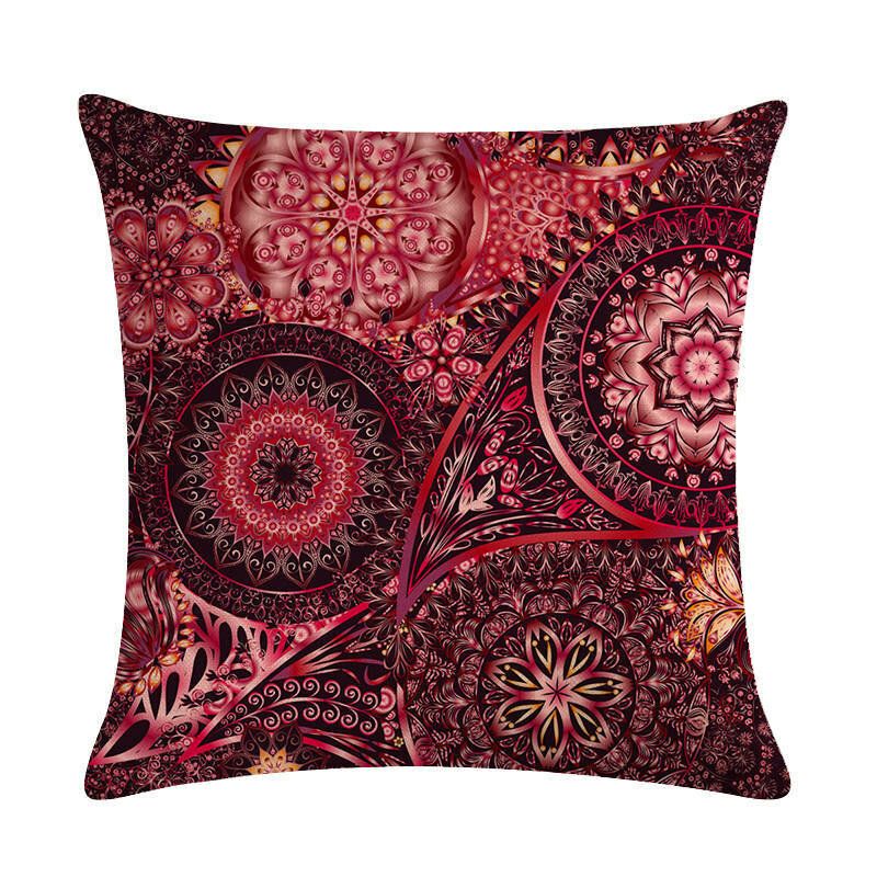 Bohemian Putetrekk Creative Printed Lin Bomulls Hjemmesofa Dekor