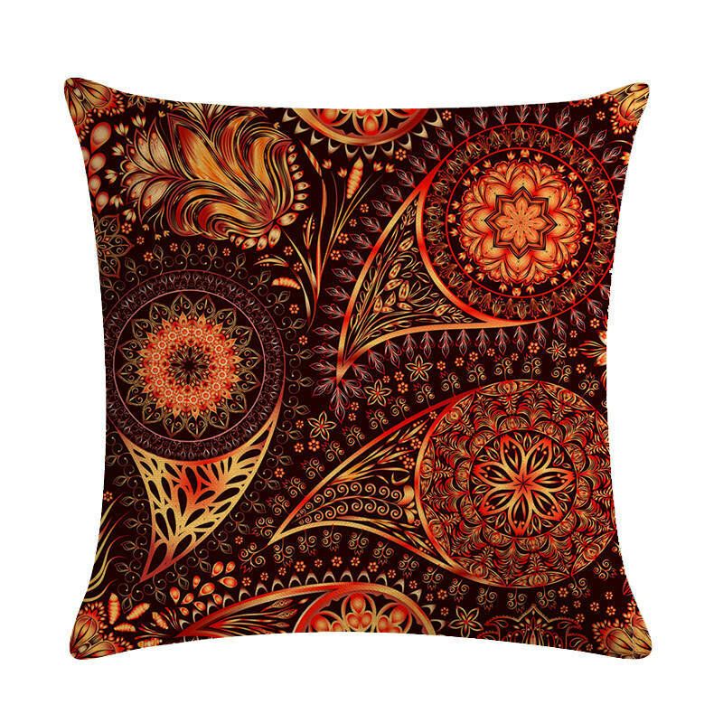 Bohemian Putetrekk Creative Printed Lin Bomulls Hjemmesofa Dekor