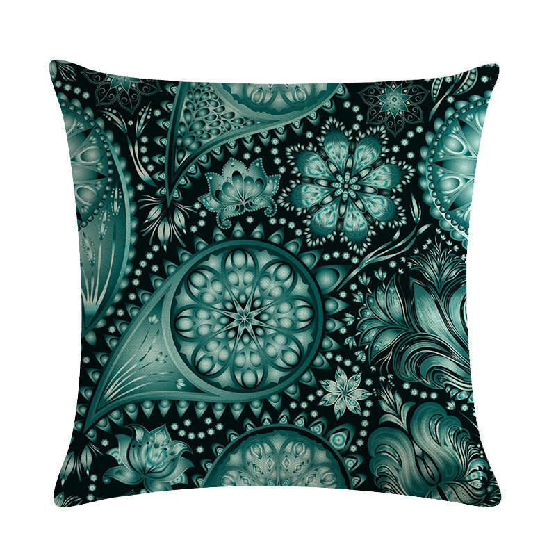 Bohemian Putetrekk Creative Printed Lin Bomulls Hjemmesofa Dekor